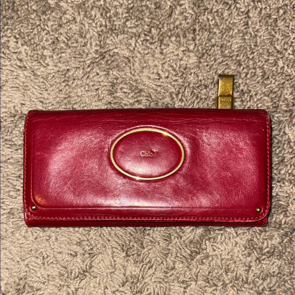 Chloè Red Leather Women's Wallet